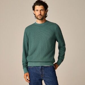New J.CREW Size XL Long-Sleeve Textured Sweater-Tee Graffiti Green $59 BW407